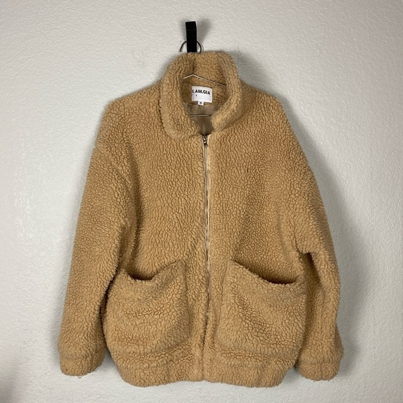 I.AM.GIA tan sherpa teddy jacket - Picture 2 of 5